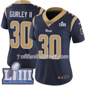 Nainen Los Angeles Rams NFL Pelipaita Todd Gurley II 30 Nike Sininen 2019 Super Bowl LIII 